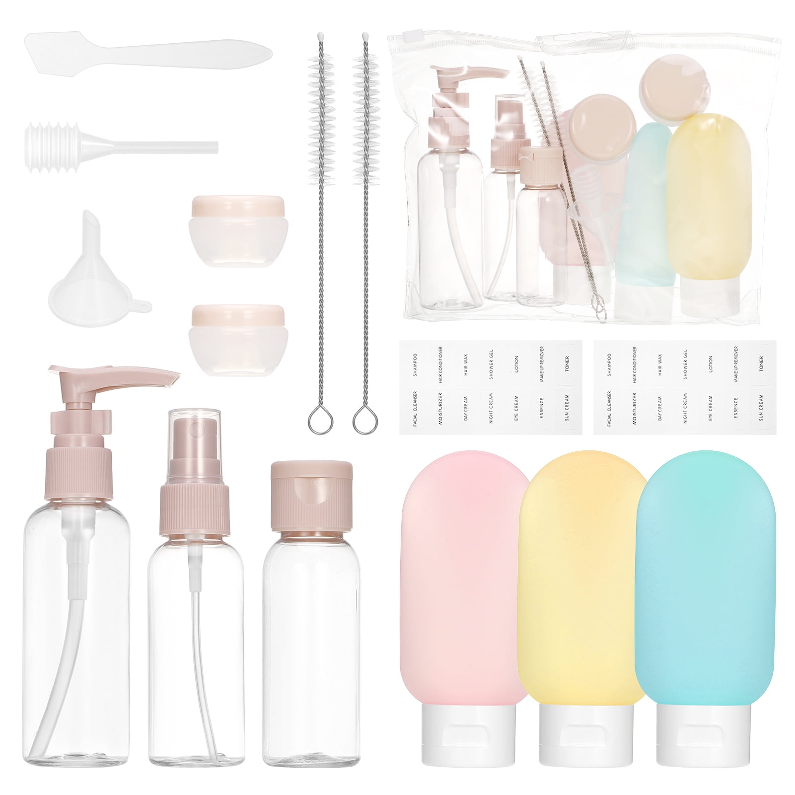 Taihexin 15Pcs Refillable Travel Bottles Set, Travel Containers for