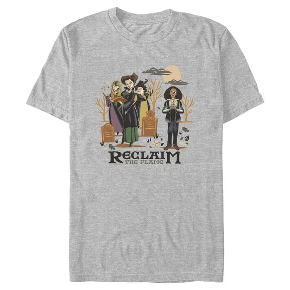 Men's Hocus Pocus 2 Reclaim the Flame Graphic Tee Athletic Heather 3X Large