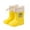 Yellow, variant on Hpapadks Girls Rain Boots Kids Booties Non Slip Outdoor Play Lightweight Comfortable Rainboots Kids Waterproof Boots Blue