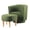 Green - 360° horizontal, variant on Accent Arm Chair with Ottoman, Modern Home Leisure Reading Chair Footrest Single Sofa, Light Yellow