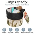 thumbnail image 2 of PhooArto Travel Cosmetic Bags Barrel Makeup Bag, Multifunctional Toiletry Bucket Bags Round Organizer Storage Pocket, Tulips Flowers and Music Notes, 2 of 6