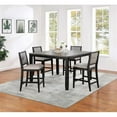 thumbnail image 2 of Maklaine Wood Extension Leaf Counter Height Dining Table in Gray and Black, 2 of 9