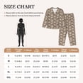 thumbnail image 4 of Saiise Raccoon Print Women Soft Pajama Sets,Long Sleeve Sleepwear Button Up 2-Piece Pjs Lounge Sets-Small, 4 of 7