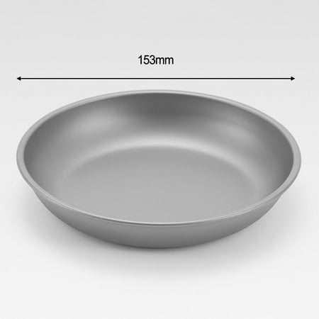 

Fule Titanium Plate Round Dish Tableware for Camping Hiking Picnic Kitchen 12/15/18cm