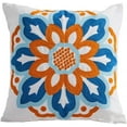 thumbnail image 6 of Boho Pillow Covers, Decorative Pillowcase, Square Embroidery Throw Pillows Cushion Set for Sofa Couch Bed Bench Living Room, Modern Plant Floral Pattern, 18 x18 inch (Sunflower and Sunflower), 6 of 6