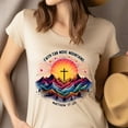 thumbnail image 4 of Faith Can Move Mountains Matthew 17:20 Christian Bible Verse T-Shirt, Light Pink, Size M, 4 of 6