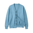 thumbnail image 6 of Dwellite Mens Cardigan Sweater Long Sleeve Button Down Sweaters Classic Fit Lightweight V Neck Cardigan Blue 2XL, 6 of 6