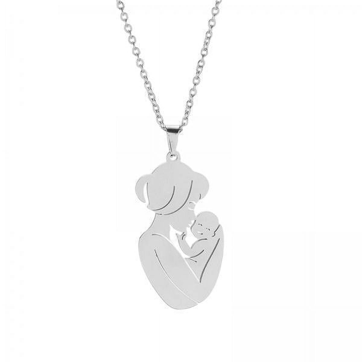 Collares Para Madre E Hija, Plata De Ley 925 Con Colgante De