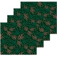 thumbnail image 2 of SKYSONIC Christmas Branches Cotton Washcloths Set of 4, Highly Absorbent Soft Fingertip Towel for Bathroom, Gym, Hotel and Spa, 12 x 12 Inch, 2 of 7