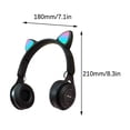thumbnail image 3 of Cat Ear Headphones for Kids & Adults, Wireless Bluetooth Cat Headphones Gaming Headset, Lightweight Portable Over Ear Headphones for Laptop/PC/Smartphone, 3 of 9