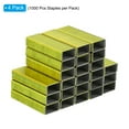 thumbnail image 3 of Uxcell Staples for Stapler, 4 Pack(1000Pcs Staples Per Pack) #10 Mini 3/16 Inch Length Staples Jam Free Yellow, 3 of 6