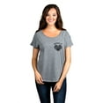 thumbnail image 2 of Thread Tank Mermaid At Heart Women's Relaxed Slouchy Dolman T-Shirt Tee Heather Grey Large, 2 of 4