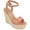 Rose, variant on Womens Andiah Buckle Espadrille Wedge Sandals