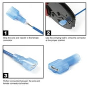 EverStart 15-Piece Slide Connectors Female, Blue, Fits 16-14 gauge for cars or trucks