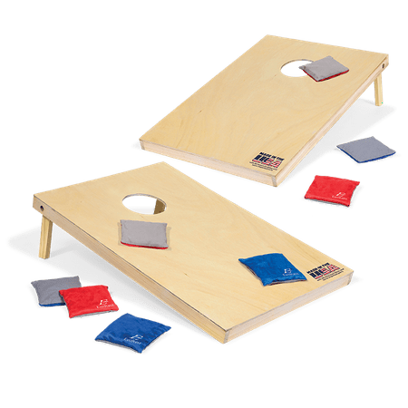 EastPoint Sports 2 x 3 Cornhole Boards - Natural Wood Bean Bag Toss Set with 8 Bean Bags