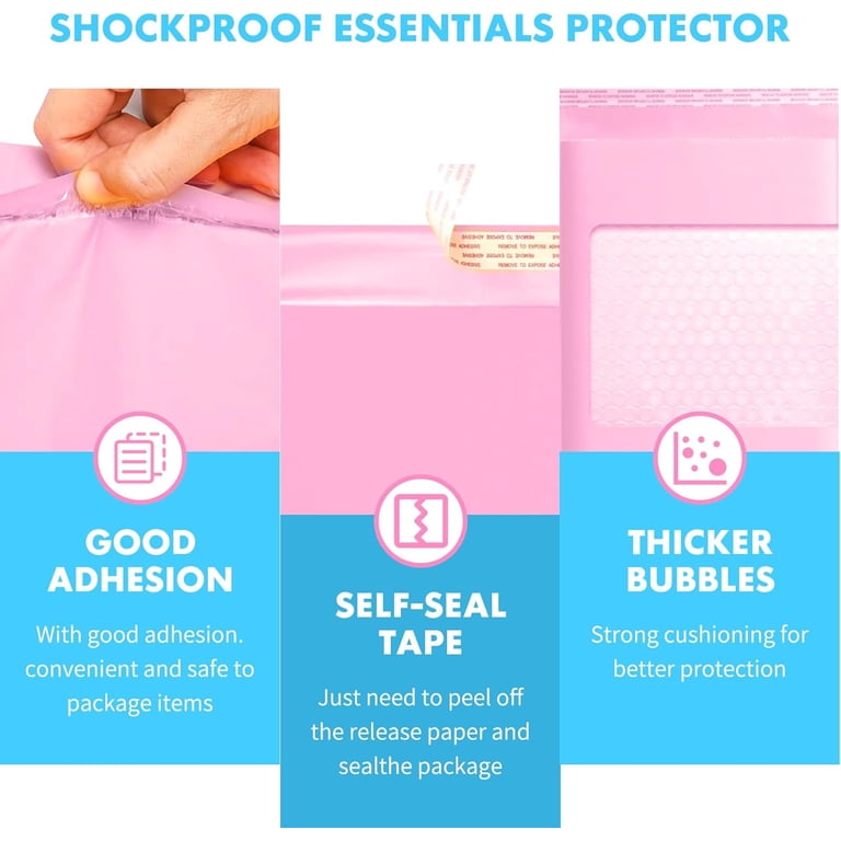 Switory Bubble Mailer 100 Pack Kleine Gewatteerde Envelop met 4x8 & 6x10 Sterke Adhesie Leuke Mailer, Zelfzegel Mailing voor Zaken, Teal Mailers Verzending Enveloppen, Groen