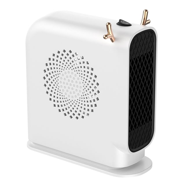 Calentador portátil con control de termostato de calentamiento rápido, blanco