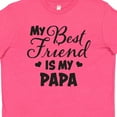 thumbnail image 4 of Inktastic My Best Friend is My Papa with Hearts Youth T-Shirt, 4 of 5