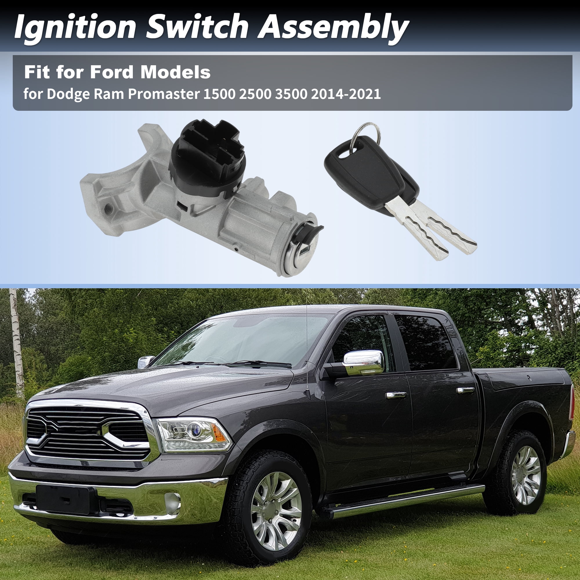 Unique Bargains No.8XL669WERA Ignition Lock Cylinder for Dodge for Ram Promaster 2014-2021