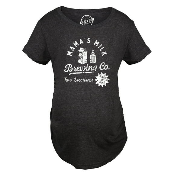 Maternity Mamas Milk Brewing Co Shirt Funny Breast Feeding Brewery Joke Pregnancy Tee for Ladies