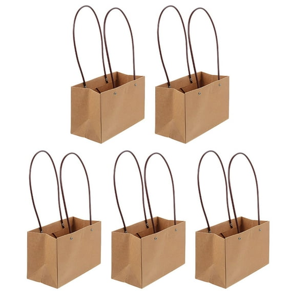 5 Pcs Flower Tote Bag Gift Bag Bags for Flowers Floral Bouquet Bags Floral Gift Paper Bags