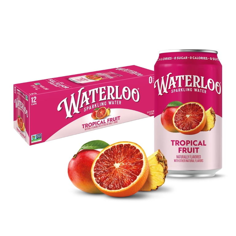 Waterloo Tropical Fruit Sparkling Water, 12 fl oz, 12 Pack photo 2