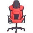 thumbnail image 2 of ViscoLogic M-CROSS X Extra Rembourré Intégré Appui-Tête Lombaire Pivotant Inclinable Chaise de Jeu Ordinateur de Bureau à Domicile (Noir et Rouge), 2 of 7
