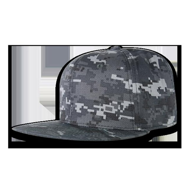 Decky RP1-PL-UBD-23 Casquettes Rétro Ajustées, Numérique Urbain - Taille 7