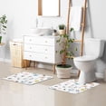thumbnail image 7 of SKYSONIC Toilet Bathroom Rugs Sets 2 Piece, Cute Pattern Baby Animals Flowers Soft Absorbent Fluffy Toilet Mat Set Non-Slip Rubber Backing Bath Mats for Bathroom,16"x24"+20"x24", 7 of 7