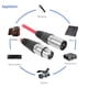 thumbnail image 5 of Cable XLR de 3 pines de 1 m macho a hembra cable de micrófono blindado (rojo), 5 of 7