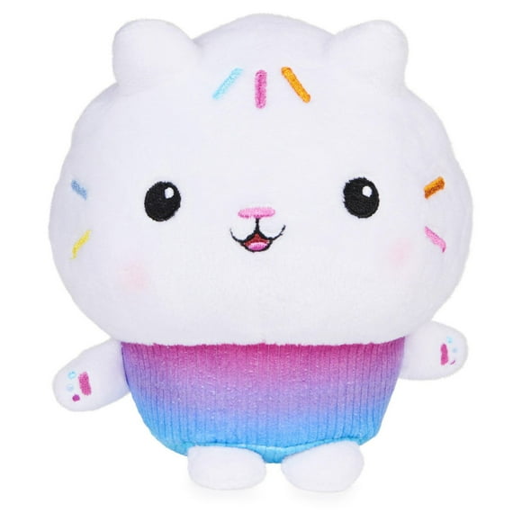 DreamWorks Gabby’s Dollhouse, 7-inch Cakey Cat Purr-ific Plush Toy, Kids Toys for Ages 3 and up