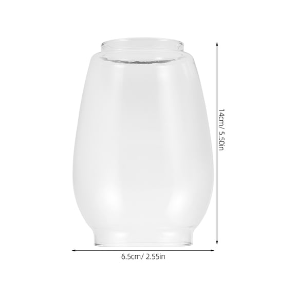 Cabilock Vintage Glass Lamp Shade Replacement for Kerosene Lanterns, Clear Hurricane Globe, Easy-to-Install Round Chimney for Outdoor Oil Lamps