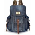 thumbnail image 1 of Backpack, Vintage Jeans Canvas Backpack with Multiple Pockets Fits 14 Inch Laptop for Daypack Casual School and Travel, 1 of 4