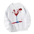 thumbnail image 4 of Sudadera de mujer con cuello redondo, ropa deportiva de moda, jersey blanco elegante SG, 4 of 9
