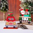 thumbnail image 2 of Navidad - Calendario de Papá Noel - Adornos de escritorio - Calendario de Navidad de madera con cuenta regresiva para la decoración festiva de la mesa del hogar, 2 of 5