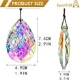 thumbnail image 2 of Set 2 Crystal Sun Catcher Prisms Pendant for Window Hanging Decor,3inch AB Colored Crystal Suncatchers Rainbow Maker Light Catcher for Home Indoor Garden Ornament, 2 of 14