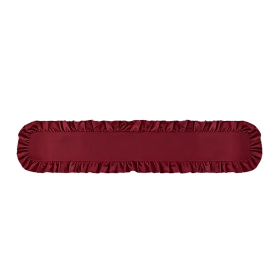 Velvet Table Runner Soft Decorative Tablecloth Ruffled Table Runner for Kitchen Dining Room Coffee Table