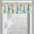 thumbnail image 4 of Ambesonne Floral Valance & Curtain, Doodle Leaves and Hearts, 55"x24", Lime Green Sky Blue, 4 of 6