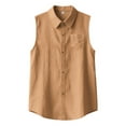 thumbnail image 6 of Mens Sleeveless Cotton Linen Shirts Summer Tank Top Lightweight Breathable Button Down Casual Collared Blouse Beach Vacation Tank Shirts, 6 of 7