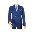 thumbnail image 4 of Men Suit BERLUSCONI Turkey 100% Italian Wool 180's Double Breasted #Ber22 Blue, 4 of 9