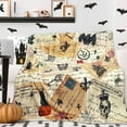 thumbnail image 1 of Halloween Blanket Haunted Throw Pumpkin Ghost Spooky Spider Webs Bat Black Cats Witch''s Hat Skull Potions Flannel Halloween Fleece Blankets and Throws (50" x 60"), 1 of 5