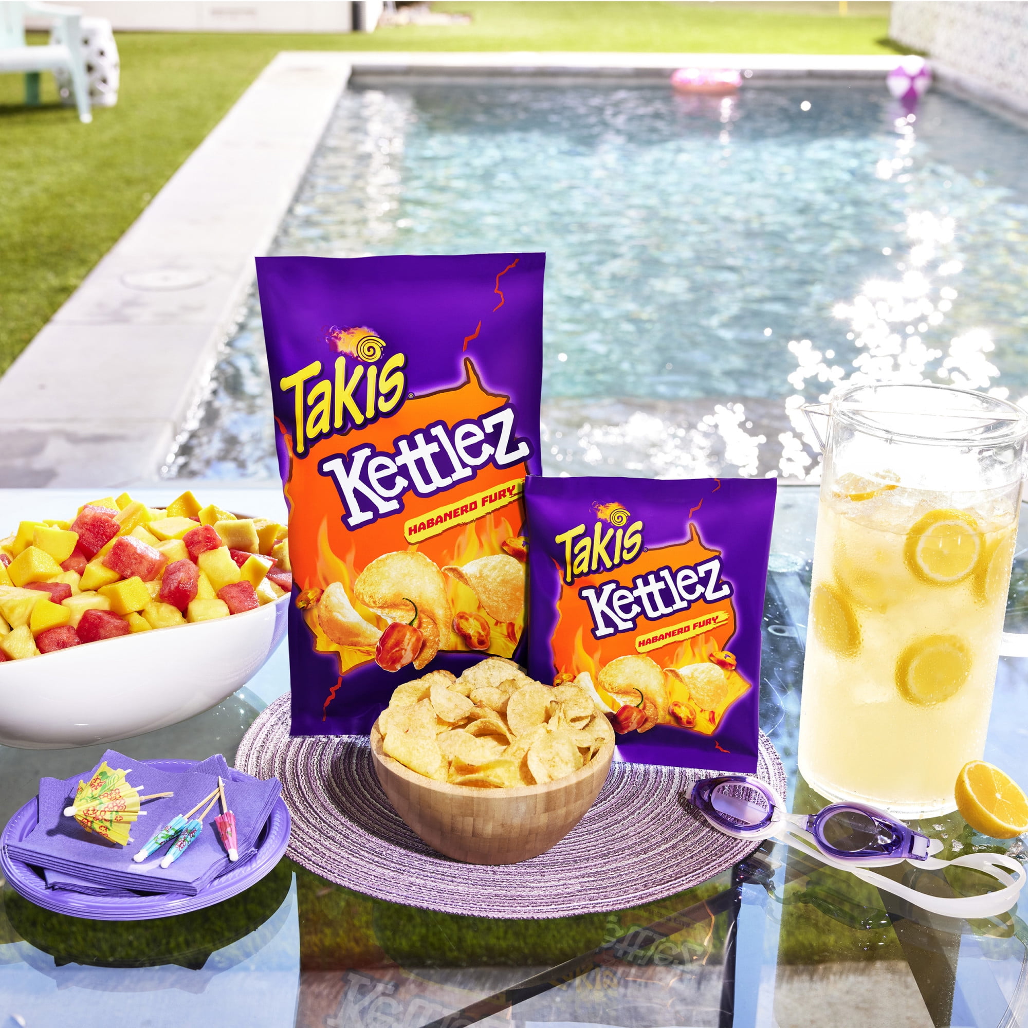 Takis Habanero Fury Kettlez 8 oz Sharing Size Bag, Habanero Kettle-Cooked Potato Chips