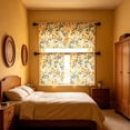 thumbnail image 7 of Aoznliie Curtains Set, Colorful Leaves Washable Light Filtering Valance & Curtains for Kitchen Window, 3 Piece Rod Pocket Collection for Dining Room, 7 of 7