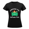 thumbnail image 5 of Dumpster Fire Women’s Short Sleeve Cotton T-Shirt HD Graphic Printed Tee Casual Crew Neck Top S, 5 of 7