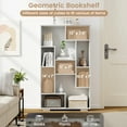 thumbnail image 6 of Giantex Geometric Bookshelf, 47 Inch Tall Bookcase w/Multiple Open Shelves, Freestanding 9 Cubes Bookshelf Storage Display, White, 6 of 8
