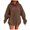 Brown, variant on Zhanying Palm Hoodie for Women Pink Y2K Tops,Women Sweatshirts Casual Long Sleeve Graphic Tee Shirts Hooded Sweatshirts Pullover Tops