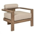 thumbnail image 2 of Relic Outdoor Patio Chair in Weathered Eucalyptus Wood with Taupe Cushions, 2 of 14