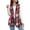 Wine, variant on QQAMB Plaid Vest for Women Lapel Button Down Sleeveless Shacket Fall Winter Warm Long Jacket Outerwear Outwear Coat Dark Gray L