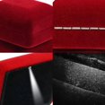 thumbnail image 5 of (Red) Velvet Ring Box with LED Light Ring Box for Wedding, Proposal, Engagement, 5 of 5