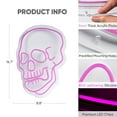 thumbnail image 4 of Skull Neon Sign Halloween Decorations Skull Neon Light Sign  12.8 X 8.8 Inch Hot Pink USB and Battery Powered Skeleton Ghost Neon Sign for Bedroom Mancave Bar Shop Party, 4 of 5